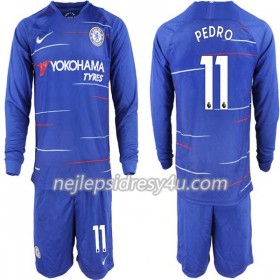 Fotbalový Dres Chelsea Pedro 11 Dětské Domácí 2018/19 Dlouhý Rukáv